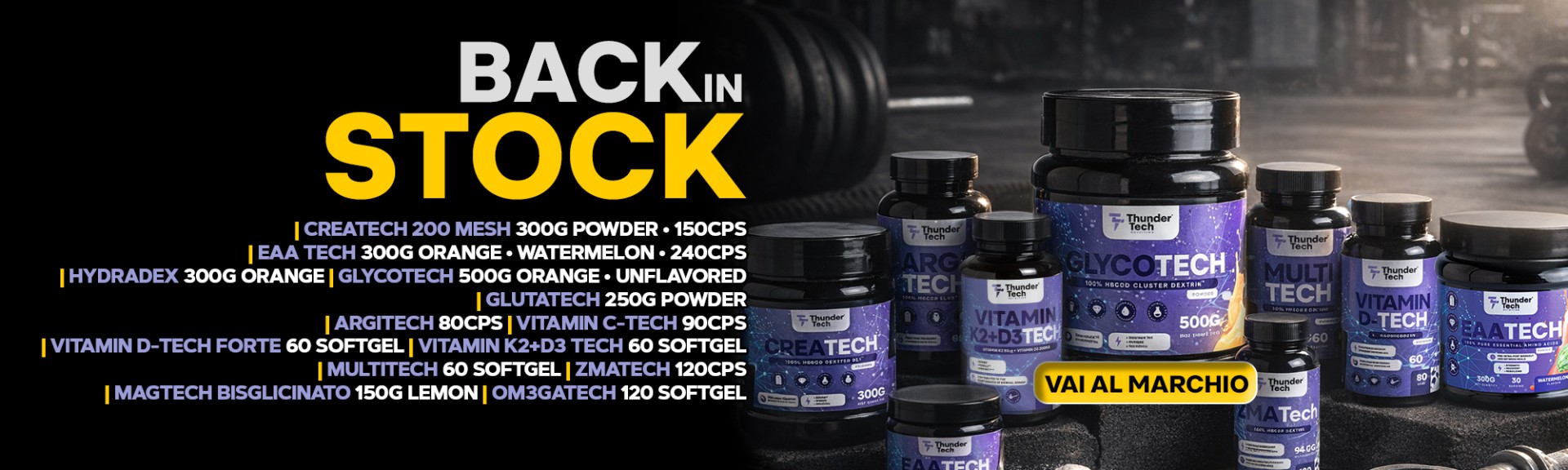 Back in Stock ThunderTech Nutrition