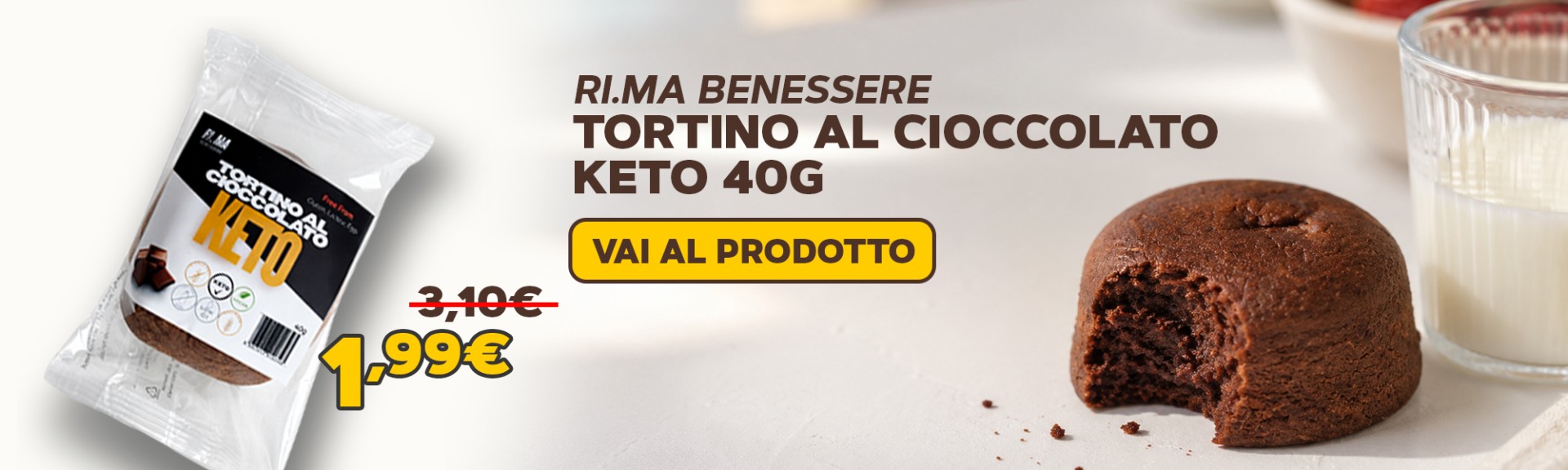 Promo Tortino al cioccolato Keto
