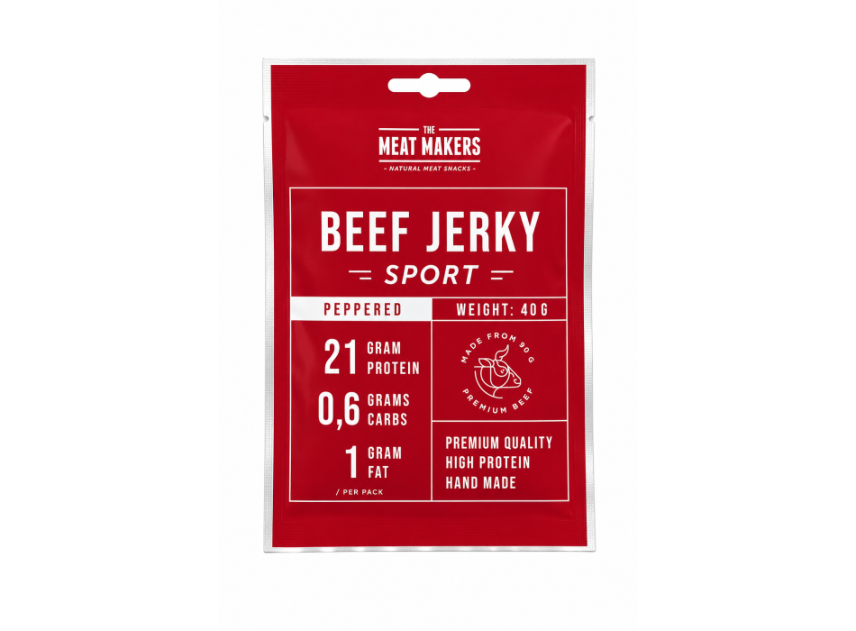 Beef Jerky 40g Peppered 1 Heracles Nutrition - Acquista online