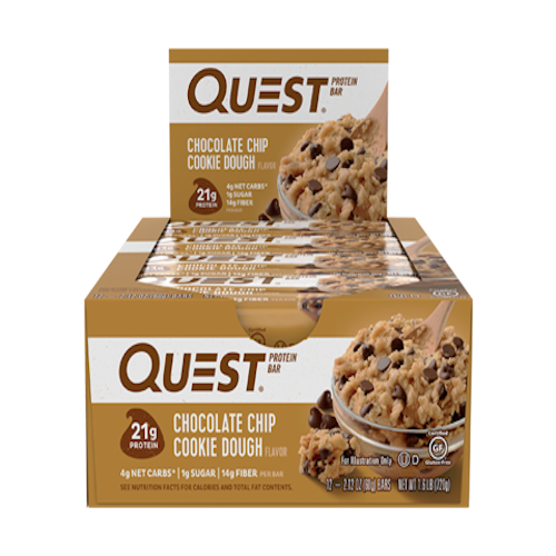 QUEST PROTEIN BARS - CHOCOLATE CHIP COOKIE DOUGH