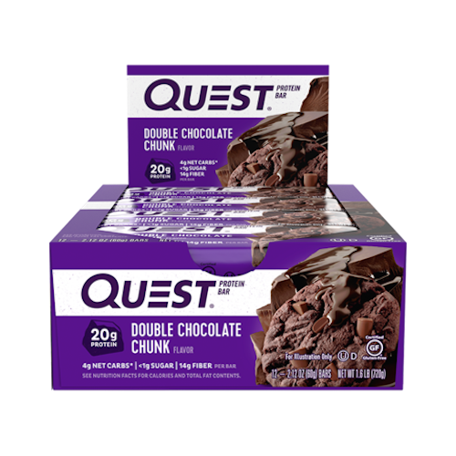 QUEST PROTEIN BARS - DOUBLE CHOCOLATE CHUNK