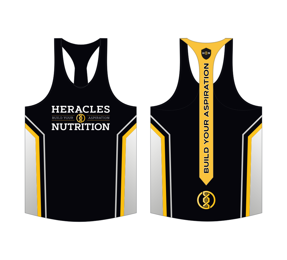 TANK TOP OFFICIAL HERACLES NUTRITION™ BLACK/GOLD